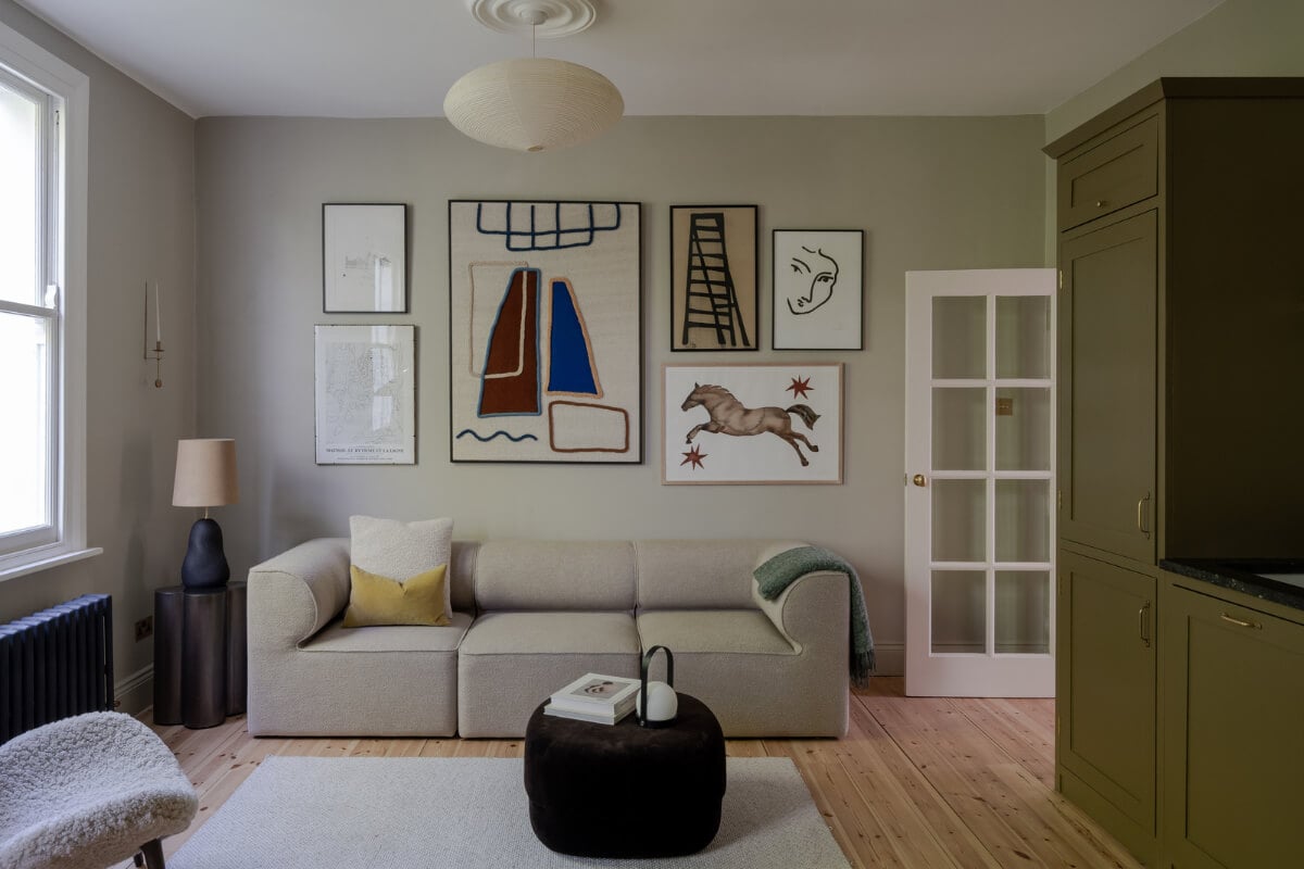 Contemporary and Classic Design in a Two-Bedroom London Duplex 1 modern design open plan living room kitchen