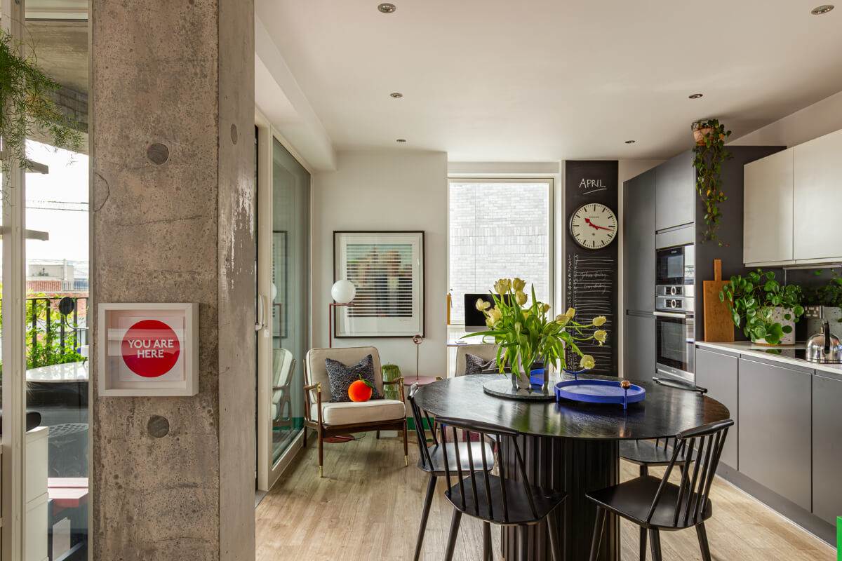 modern kitchen round dining table
