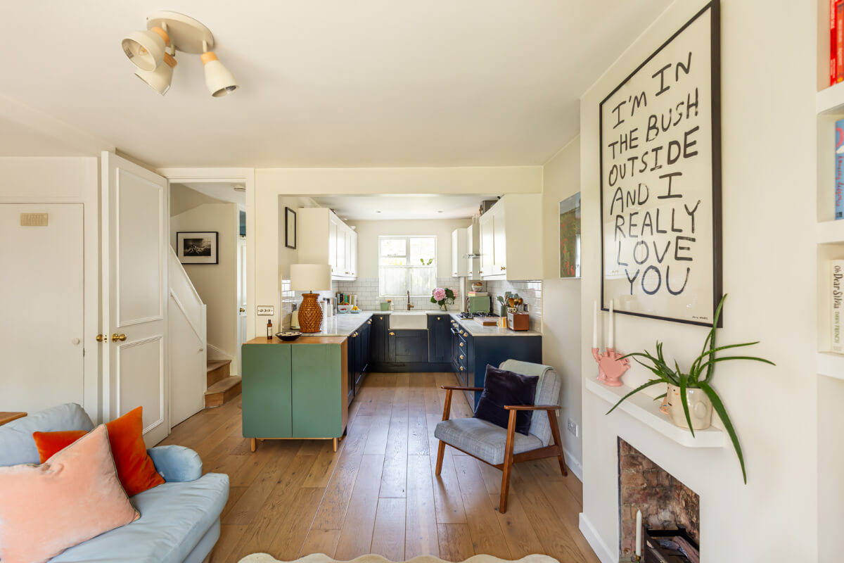An Open-Plan Living Space and Colorful Bedrooms in a London Duplex 7 open plan living space london apartment