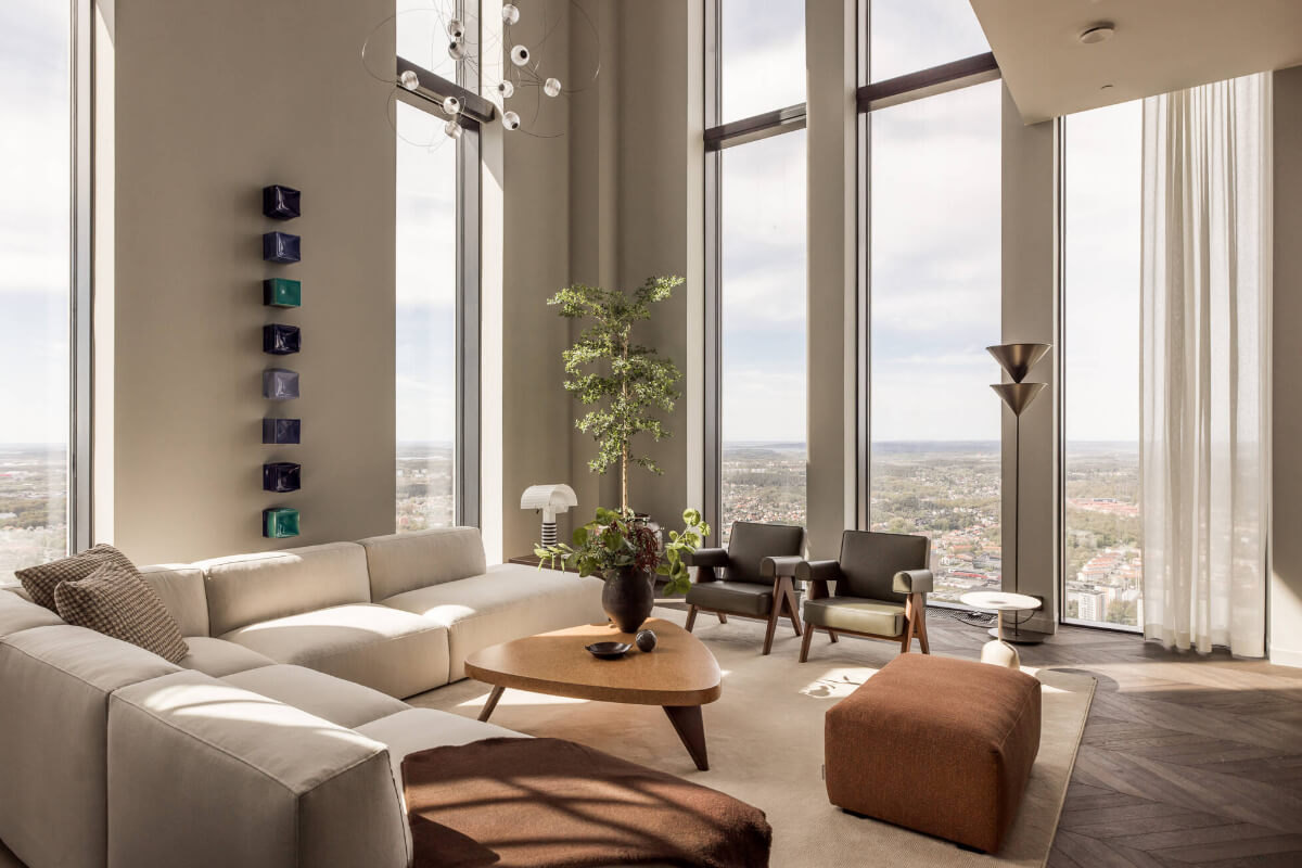 penthouse apartment living room