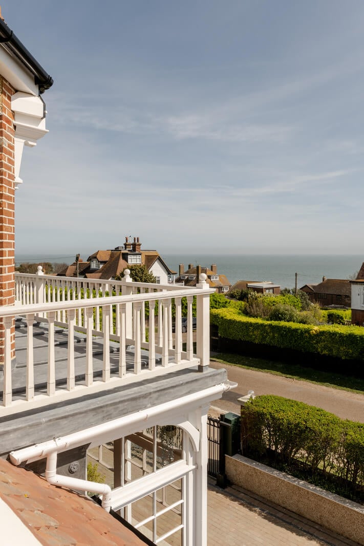 A Grand Edwardian Villa with a Yellow Kitchen and Coastal Views 29 sea view
