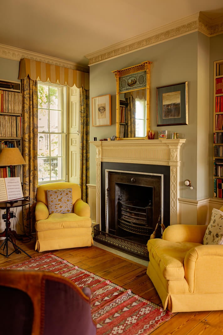 A Carefully Restored Georgian Townhouse in East London 6 sitting room fireplace