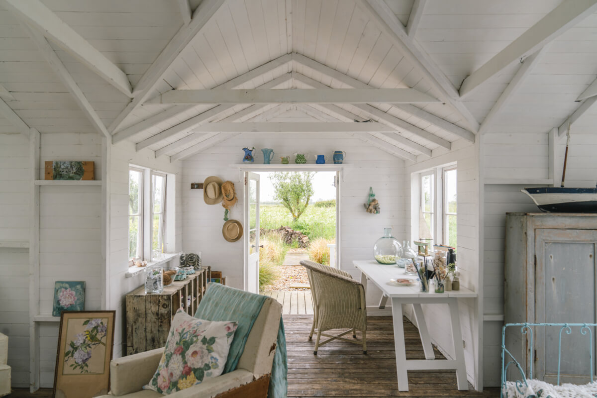 A Bright New England-Style Home with a Lush Garden 24 timber building