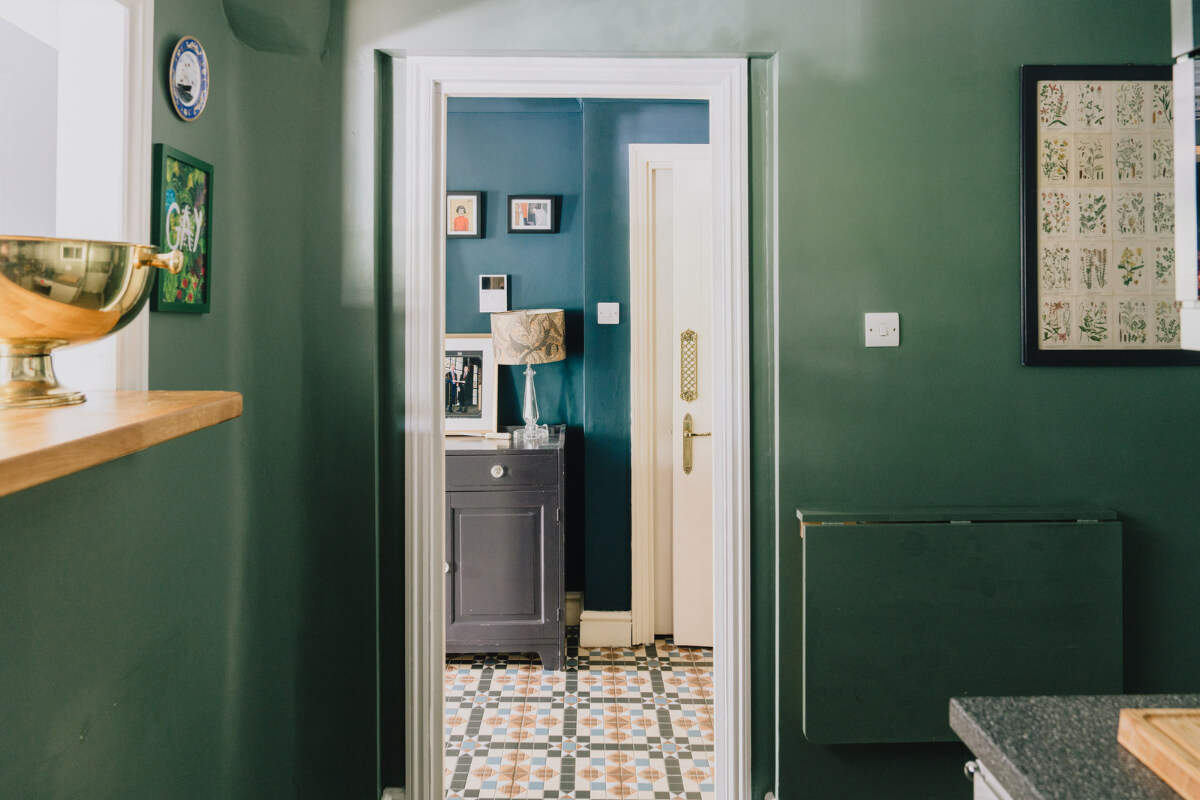 A Colorful Apartment in a Former Victorian Church in London 7 view into hall