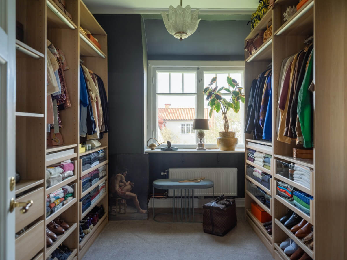 An Early 20th-Century Family Home Decorated with Color and Art 20 walk in wardrobe