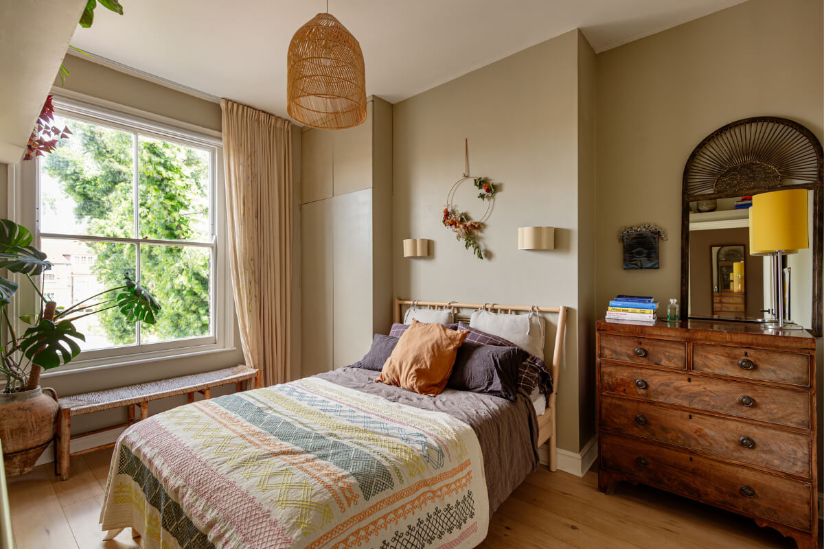 Muted Gray Tones and Built-In Storage in a London Apartment 13 bedroom large window