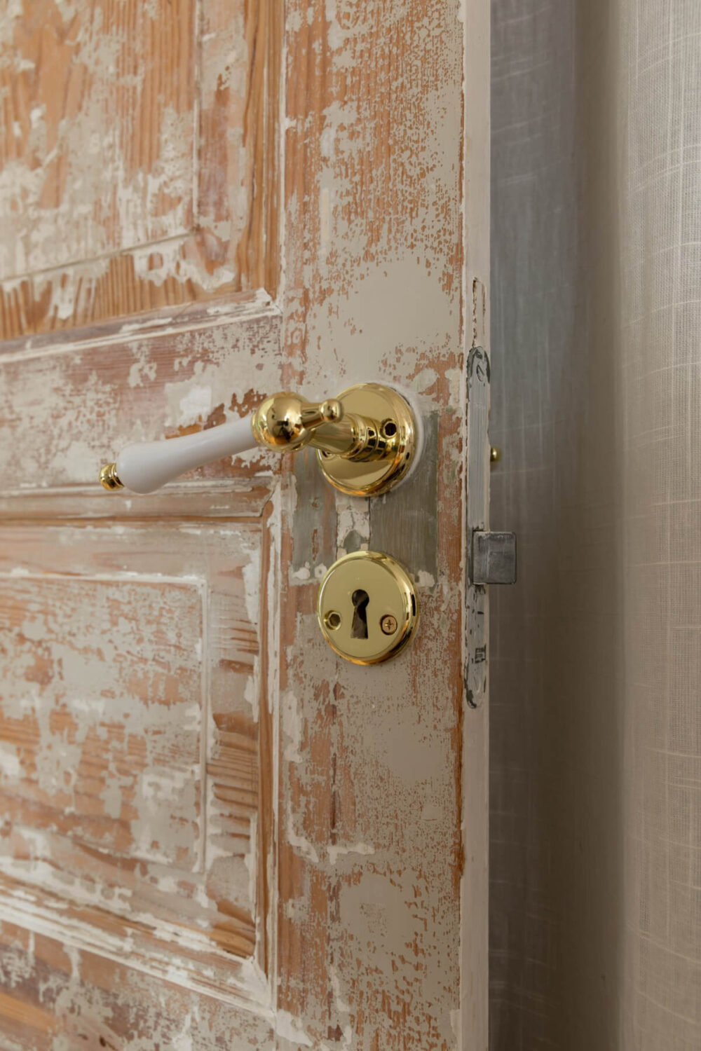 Antiques and Modern Additions in a Cozy Top Floor Duplex Apartment 23 door detail