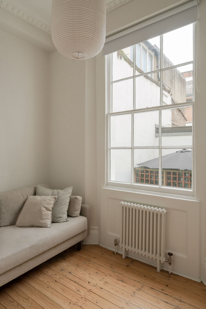 Historic Charm and Modern Design in a Light-Filled Pimlico Apartment 20 home office wooden floor