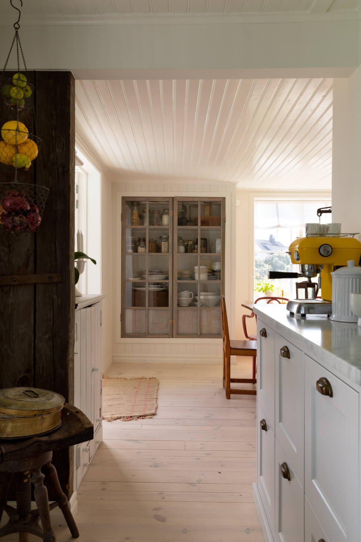 kitchen view into dining area