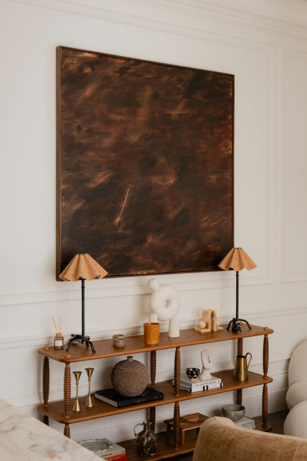 High Ceilings and Bespoke Design in a Stylish London Apartment 4 living room shelves