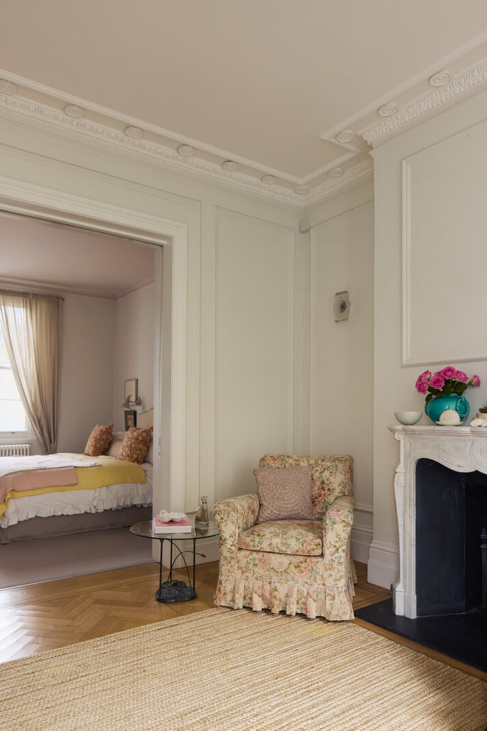 Light-Filled Interiors in a Grand Early Victorian House in Notting Hill 20 master suite with sitting room