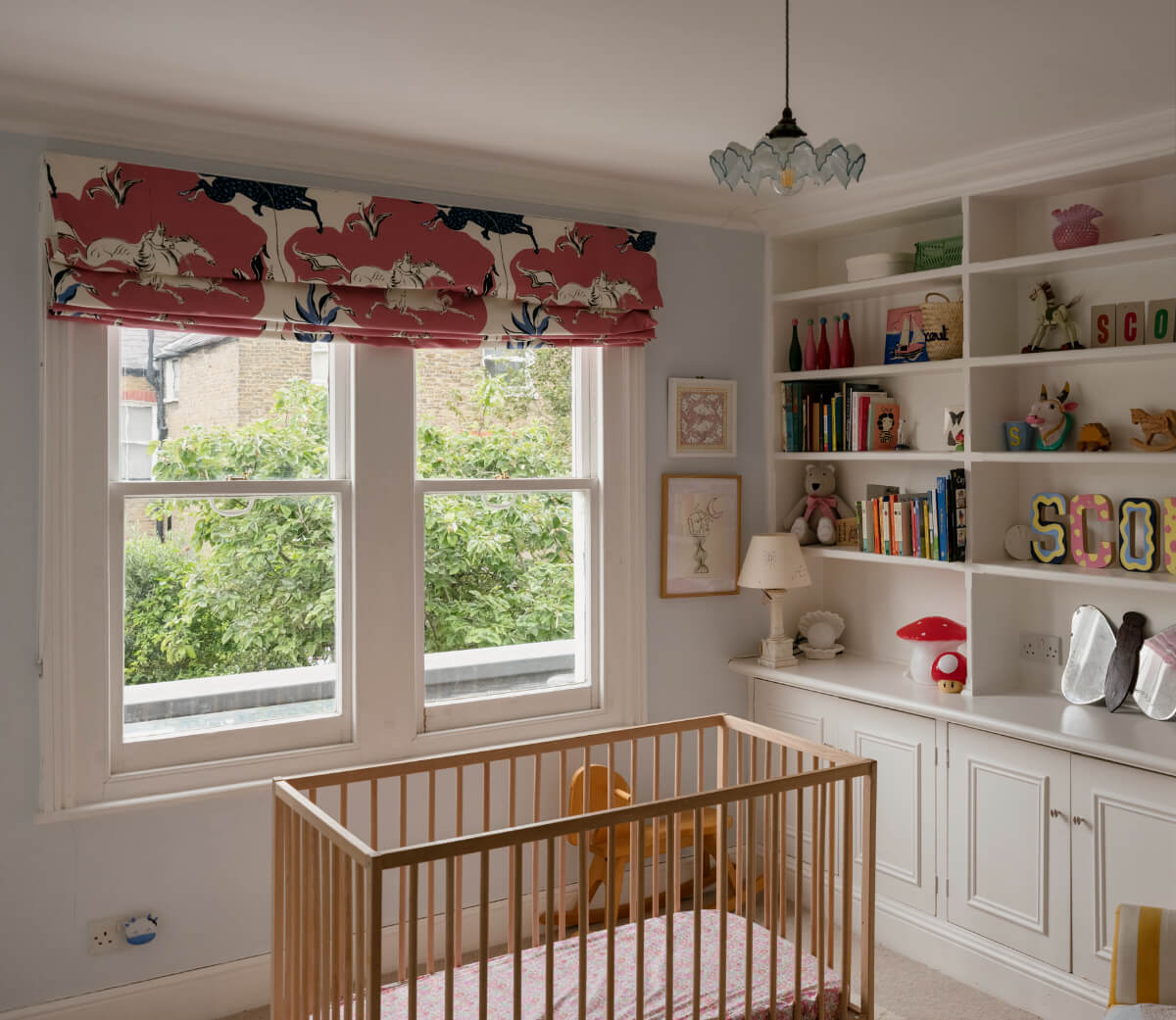 A Victorian Family House with a Tuscan-Inspired Kitchen Extension 26 nursery built-in cabinets shelves