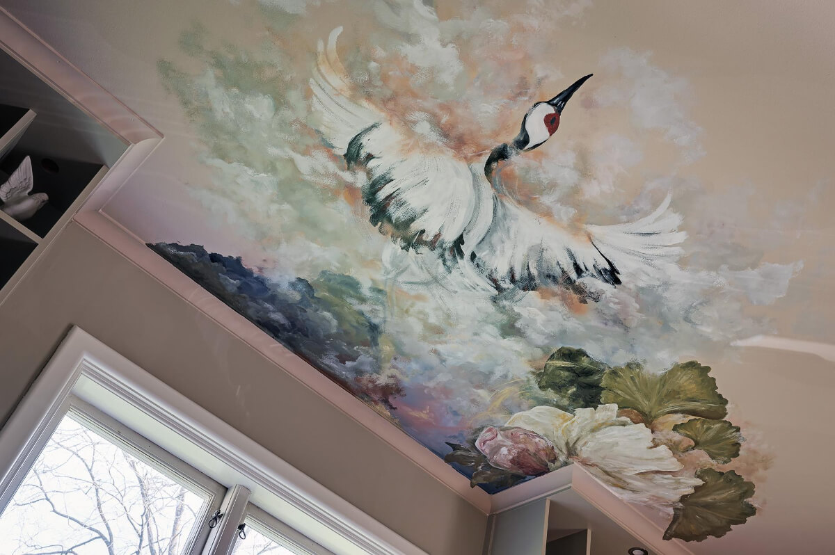 27 Statement Ceiling Ideas That Will Spruce Up Any Room 12 painted ceiling crane