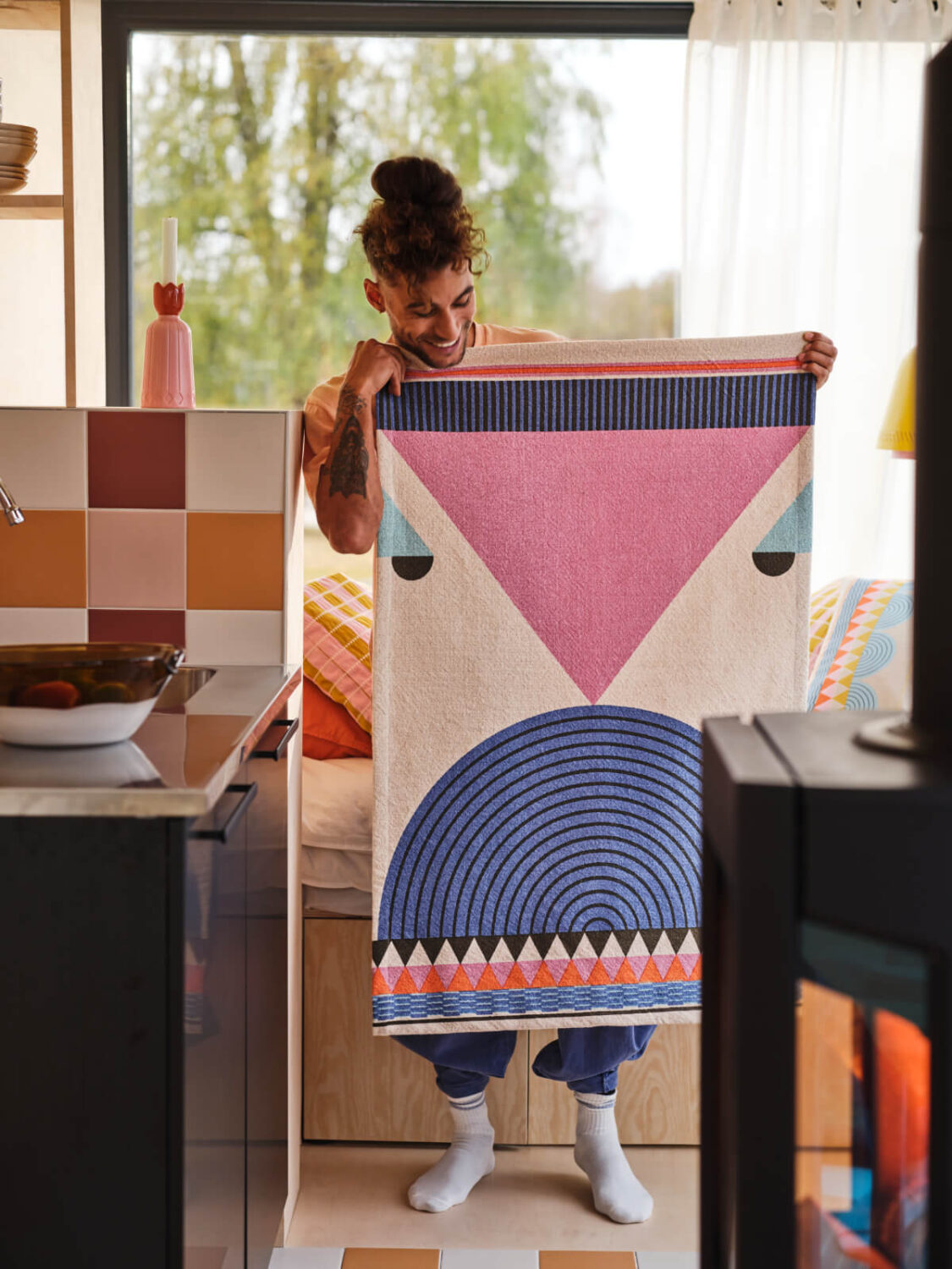 IKEA OMMJÄNGE: A Modern Collection Inspired by Swedish Folklore 35 pink-blue-rug-ikea-OMMJÄNGE-collection-nordroom