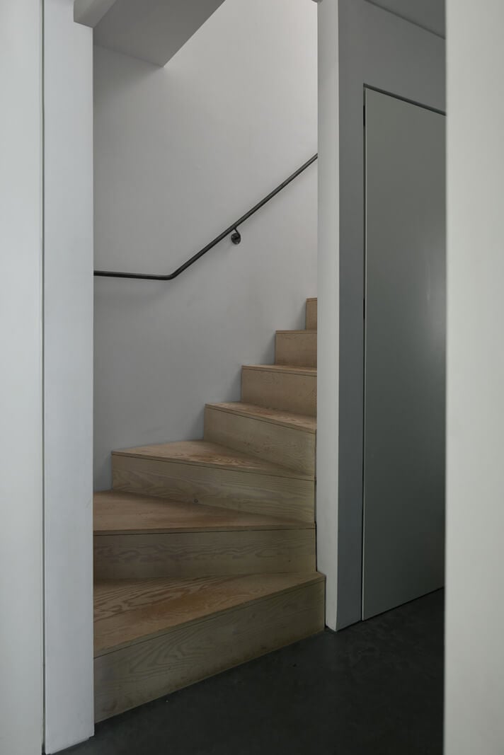 A Black and White Primrose Hill Mews House with a Roof Terrace 23 staircase