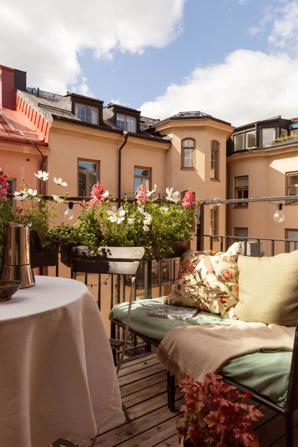 Antiques and Modern Additions in a Cozy Top Floor Duplex Apartment 9 sunny balcony