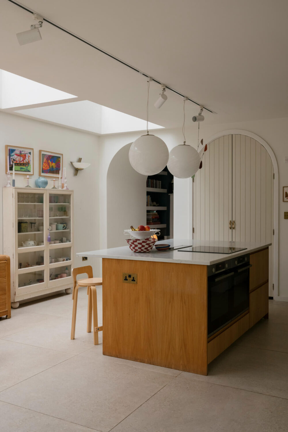 A Victorian Family House with a Tuscan-Inspired Kitchen Extension 9 wooden kitchen island