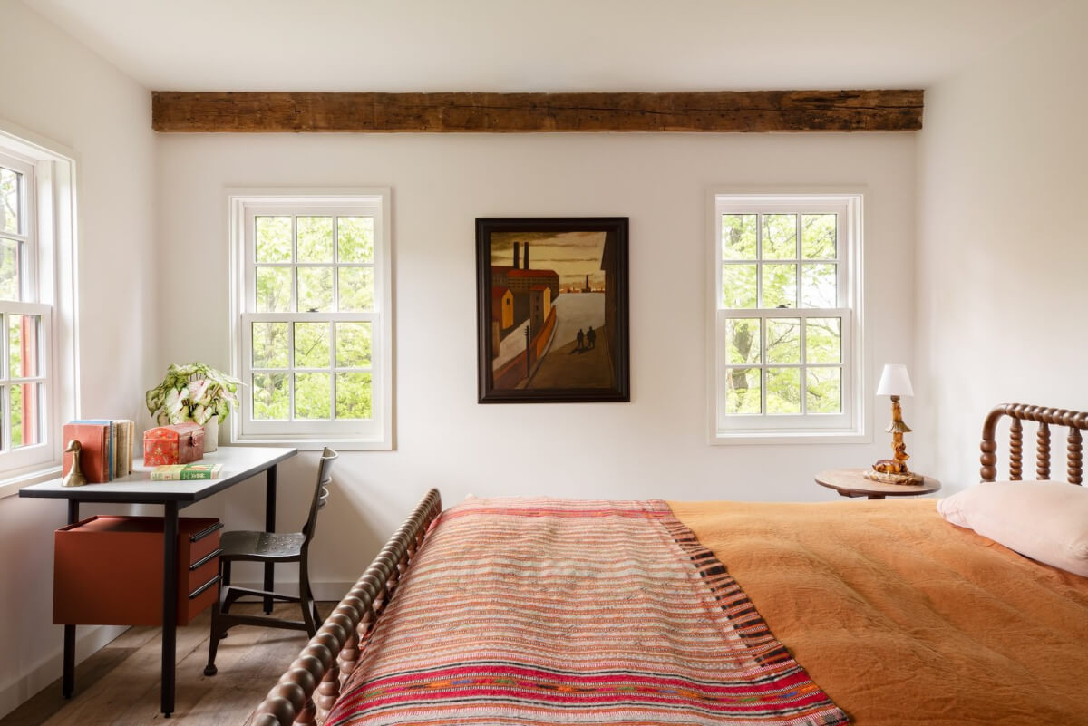 A Reimagined Farmhouse by Corbin Bernsen and Amanda Pays Lists for $4.6 Million 24 corner bedroom with desk