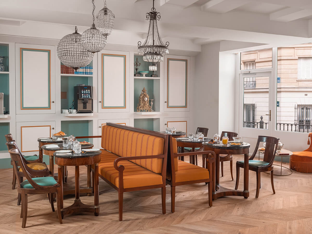 Where To Stay in the Latin Quarter of Paris 20 dining room hotel madeleine de senlis paris nordroom Where To Stay in the Latin Quarter of Paris