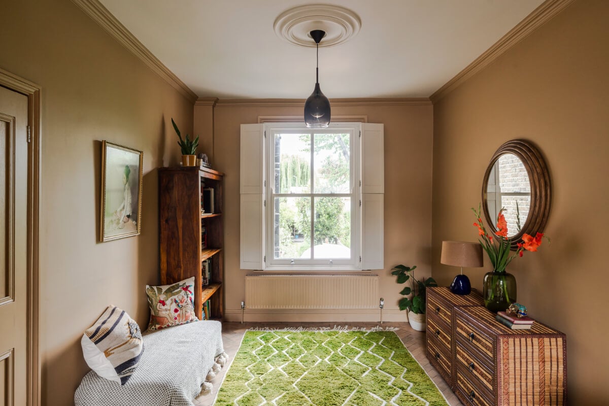 A Victorian Home with a Rich Color Palette and a Beautiful Garden 3 double living room
