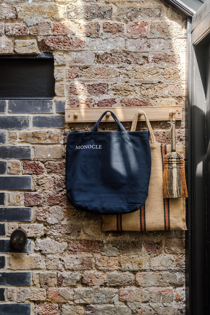 An Industrial Mews House with a Sebastian Cox deVOL Kitchen 11 exposed brick detail