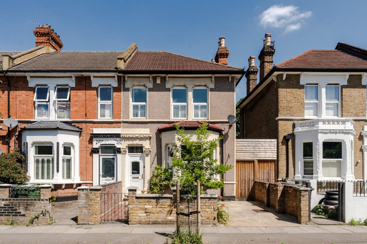 A Two-Tone Pink Living Room in a Victorian London House 21 exterior london home A Two-Tone Pink Living Room in a Victorian London House