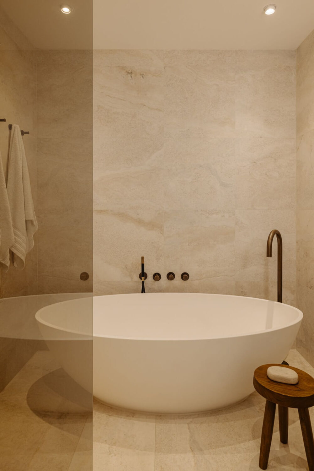A Luxurious Parisian-Inspired Apartment in Amsterdam 23 freestanding bath