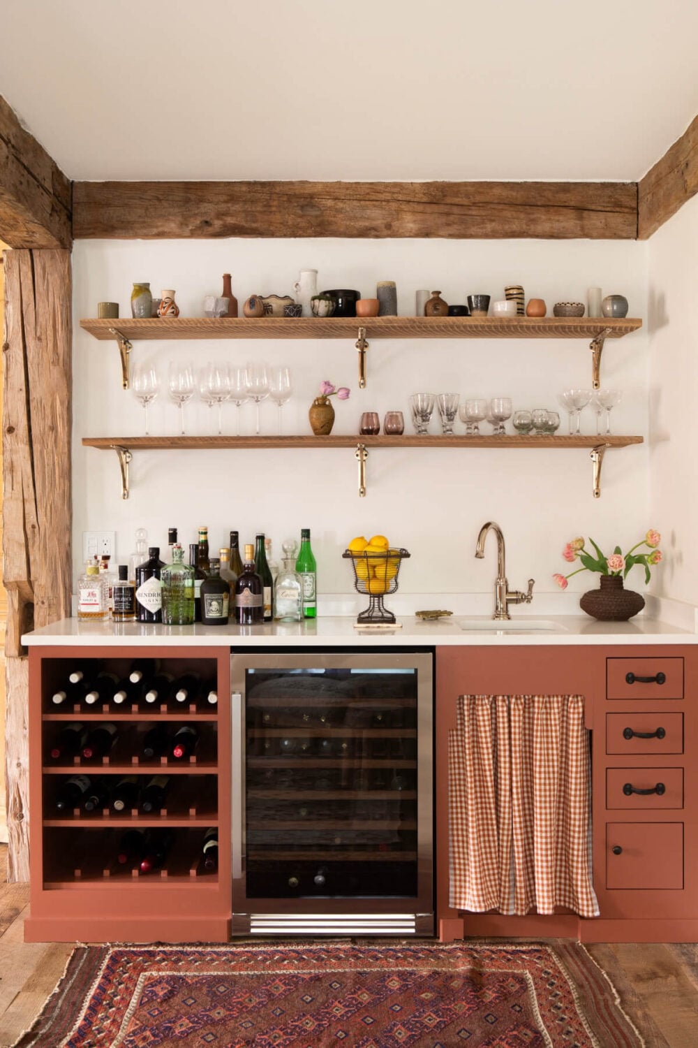 A Reimagined Farmhouse by Corbin Bernsen and Amanda Pays Lists for $4.6 Million 15 home bar terracotta cabinets