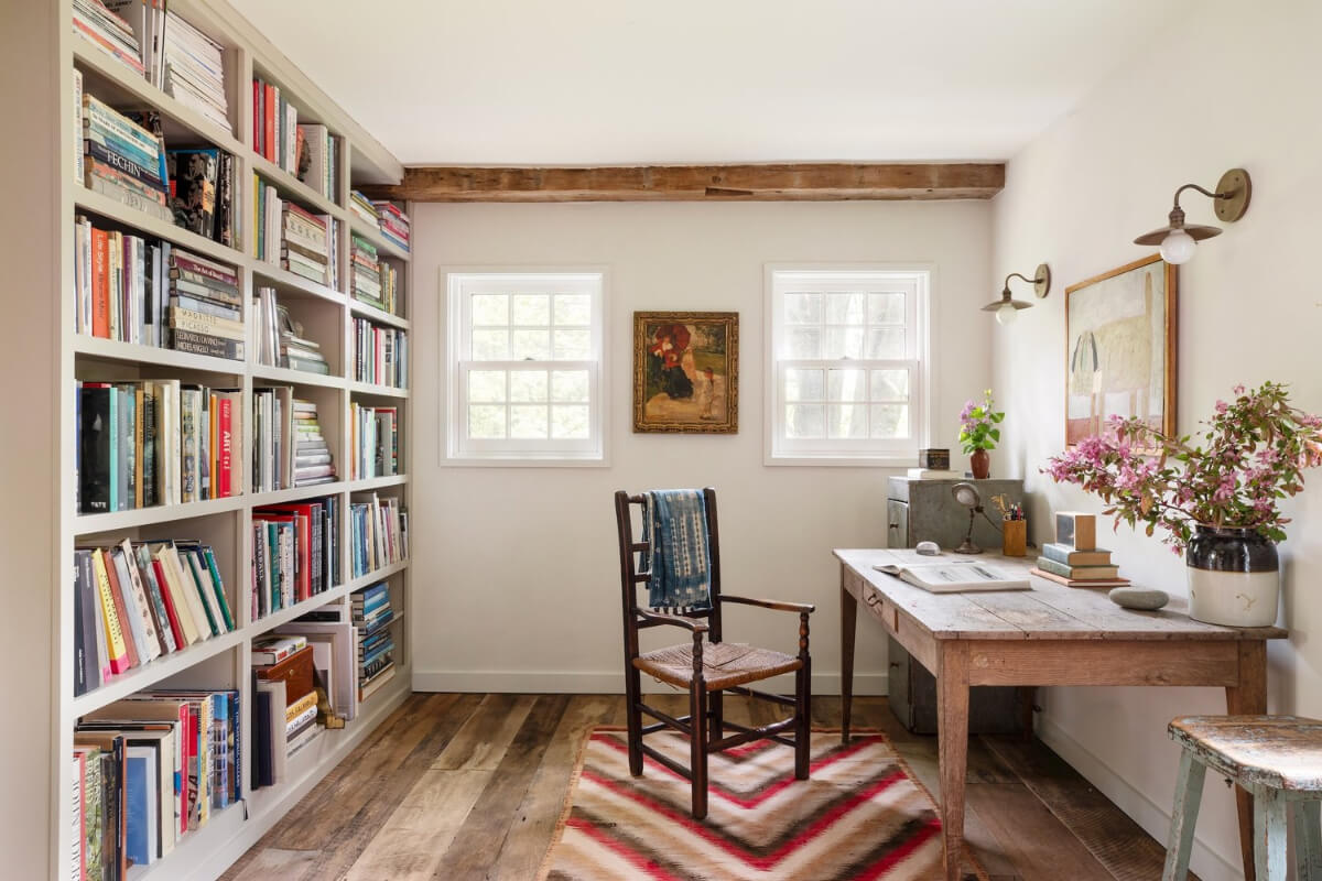A Reimagined Farmhouse by Corbin Bernsen and Amanda Pays Lists for $4.6 Million 17 home office rustic wooden desk