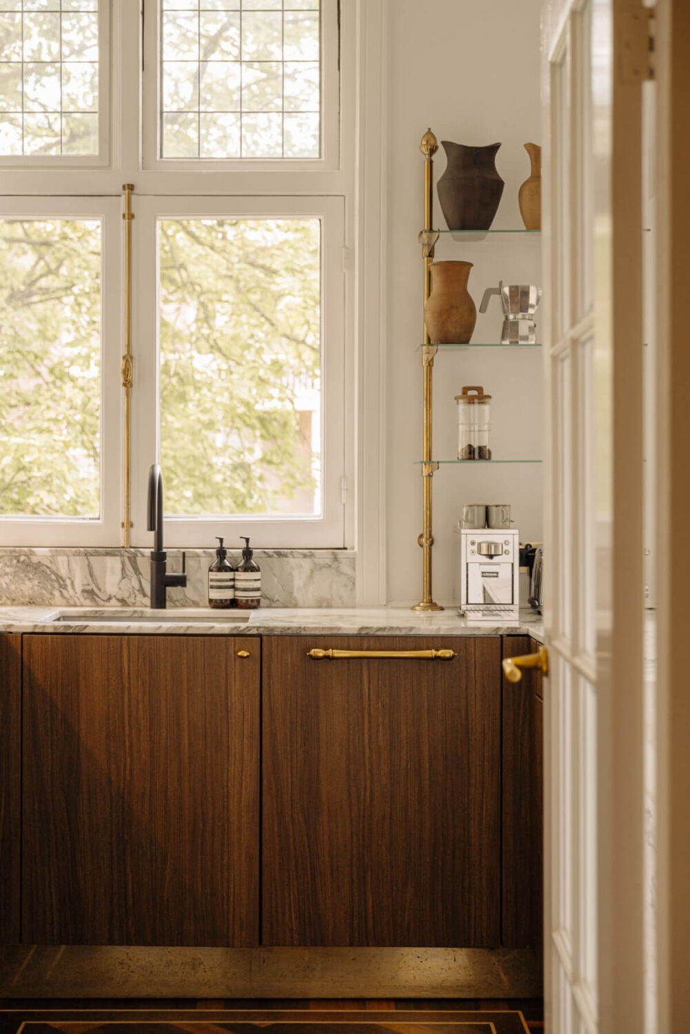 A Luxurious Parisian-Inspired Apartment in Amsterdam 12 kitchen detail