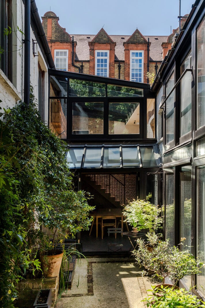 An Industrial Mews House with a Sebastian Cox deVOL Kitchen 12 mews house glass extension