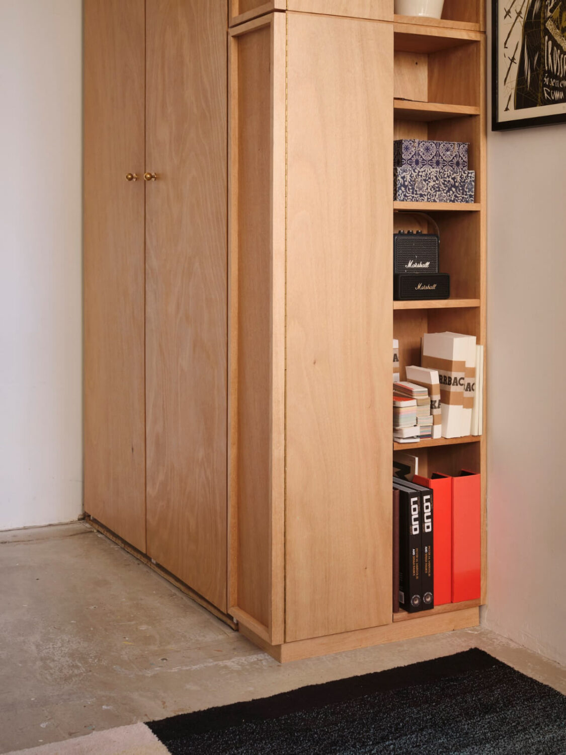 A Bright Family Apartment in a 1950s School Building 25 music craft room custom cabinets