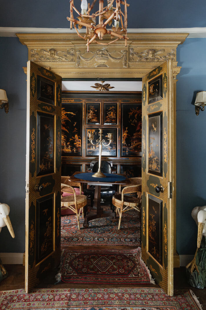 Medieval Craftsmanship & Georgian Elegance in an English Townhouse 19 painted doors