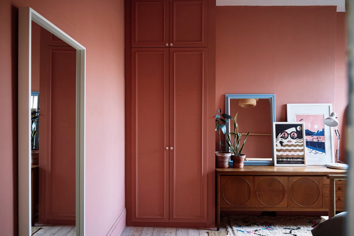 Colorful Rooms and a Modern Kitchen in a Spacious Family Home 15 pink bedroom built-in wardrobes