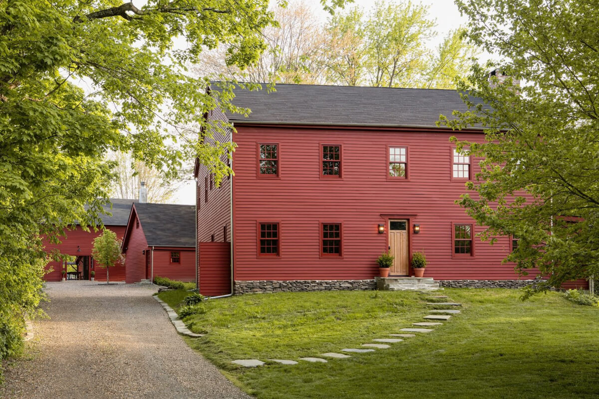 A Reimagined Farmhouse by Corbin Bernsen and Amanda Pays Lists for $4.6 Million 37 red barn exterior hudson valley A Reimagined Farmhouse by Corbin Bernsen and Amanda Pays Lists for $4.6 Million