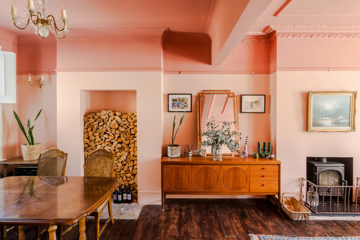 Two-Tone Walls Ideas: Create A Color Blocking Accent Wall 9 two tone double sitting room dining table