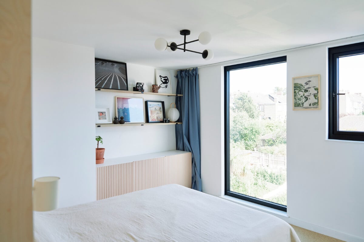 Colorful Rooms and a Modern Kitchen in a Spacious Family Home 22 white bedroom