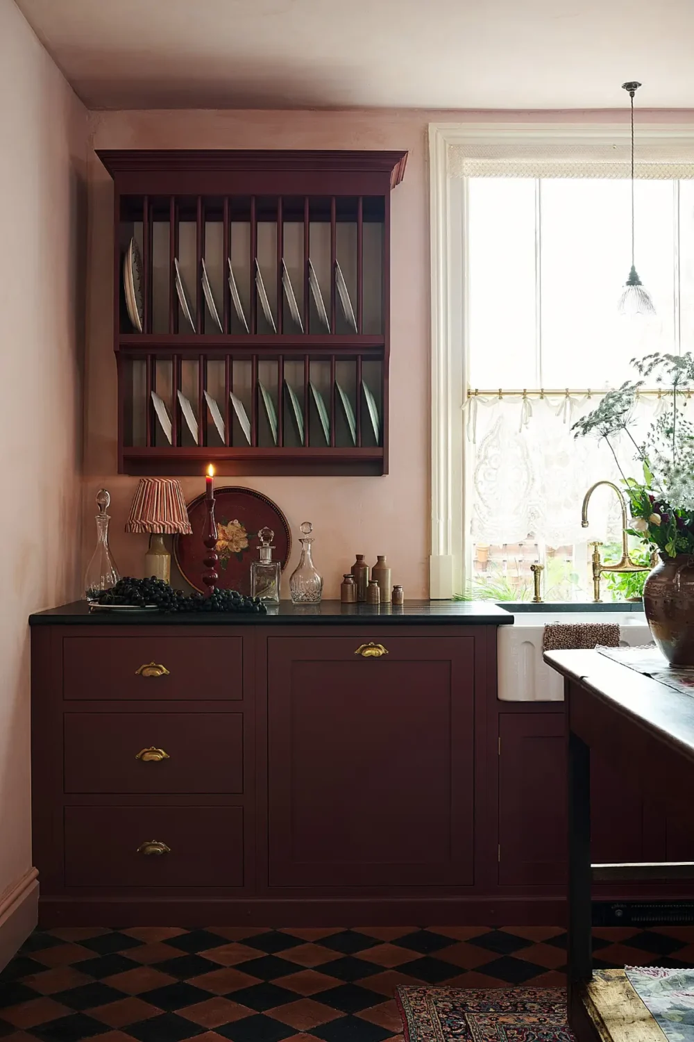 A Deep Red deVOL Kitchen with Vintage Elements in a Victorian Home 10 11.TheRealShakerKitchen deVOL LOW RES A Deep Red deVOL Kitchen with Vintage Elements in a Victorian Home