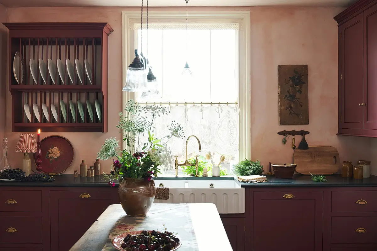 A Deep Red deVOL Kitchen with Vintage Elements in a Victorian Home 7 9TheRealShakerKitchen deVOL LOW RES A Deep Red deVOL Kitchen with Vintage Elements in a Victorian Home