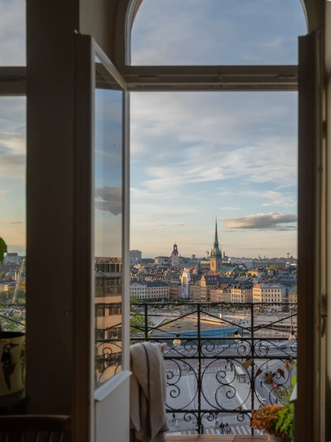 A Classic Late 19th Century Apartment with Magnificent Views of Stockholm 8 balcony view