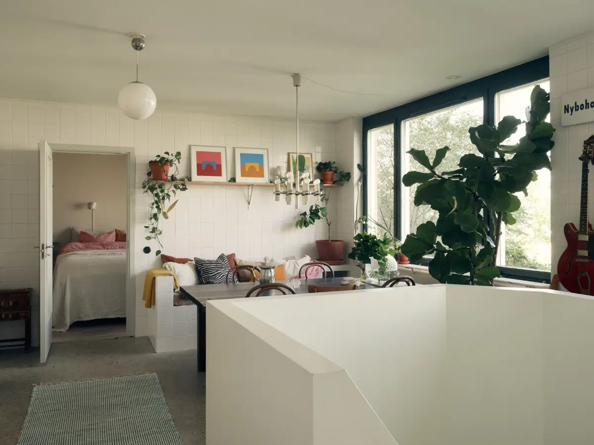 Industrial Elements in a 1960s Duplex Apartment in Stockholm 21 dining room
