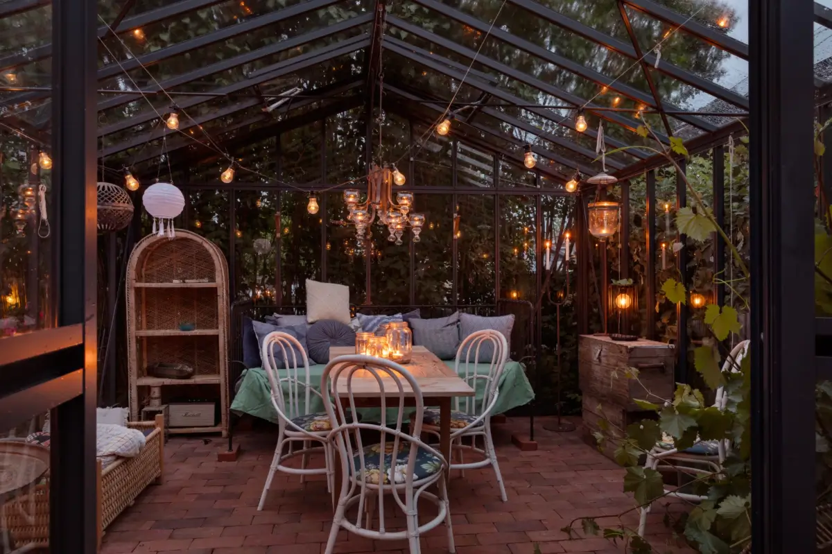 Best of 2025: Balconies and Gardens 30 garden glass house at night