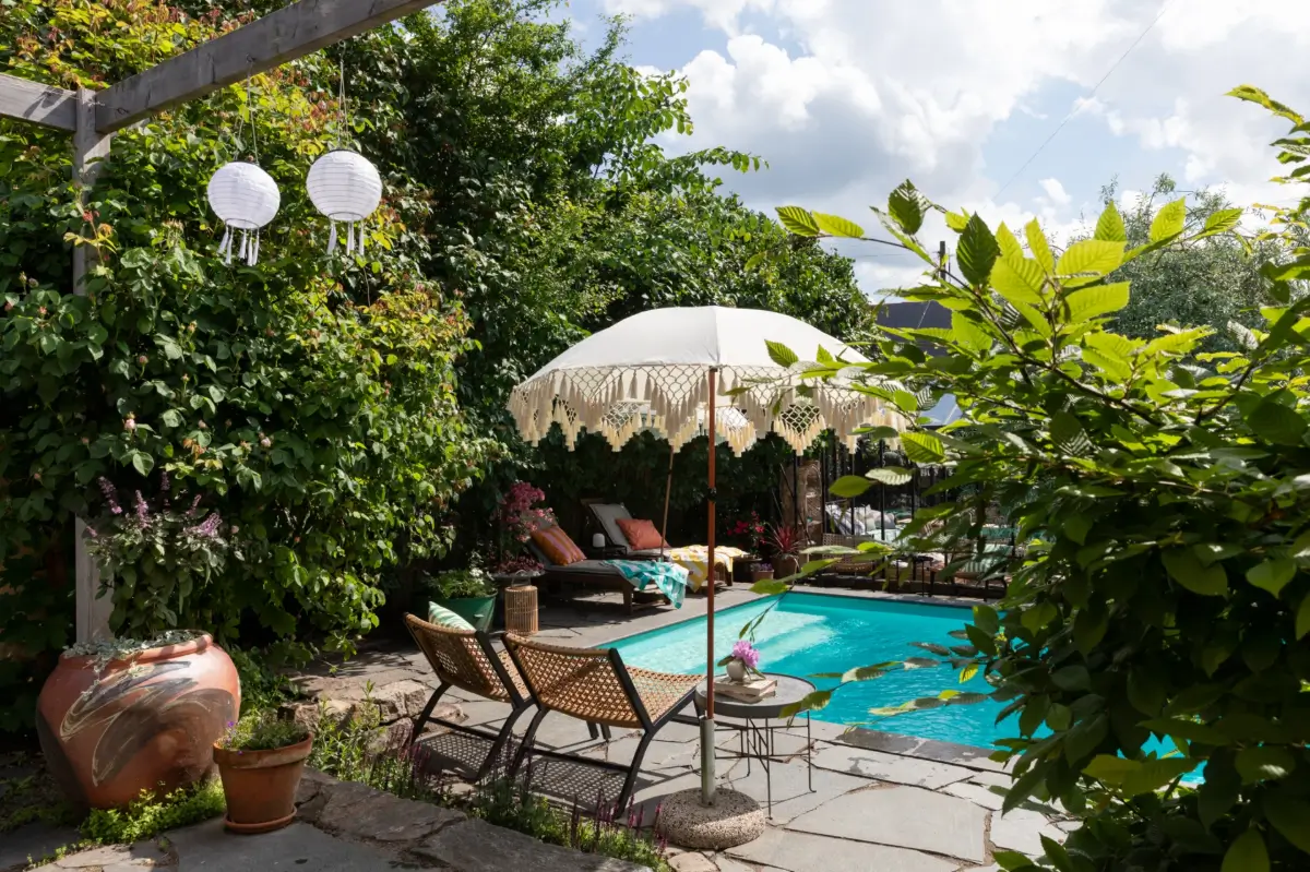 A Renovated 1920s Villa with a Spectacular Garden 37 garden with pool