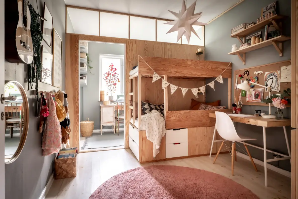Best of 2025: Children's Rooms 24 gray kids bedroom plywood bunk bed nordroom