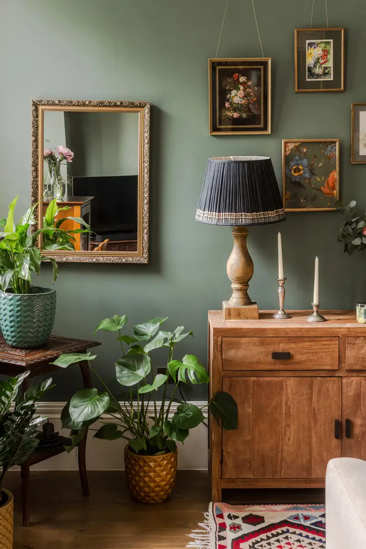 A Three-Bedroom Duplex Apartment with a Large Roof Terrace in London 6 green living room detail