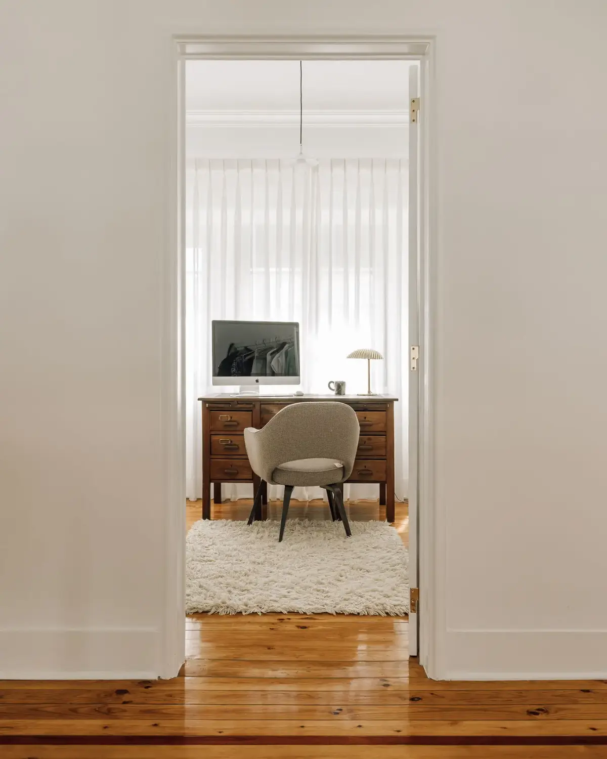 An Art Deco Villa with a Moroccan-Inspired Garden in Portugal 12 home office antique desk