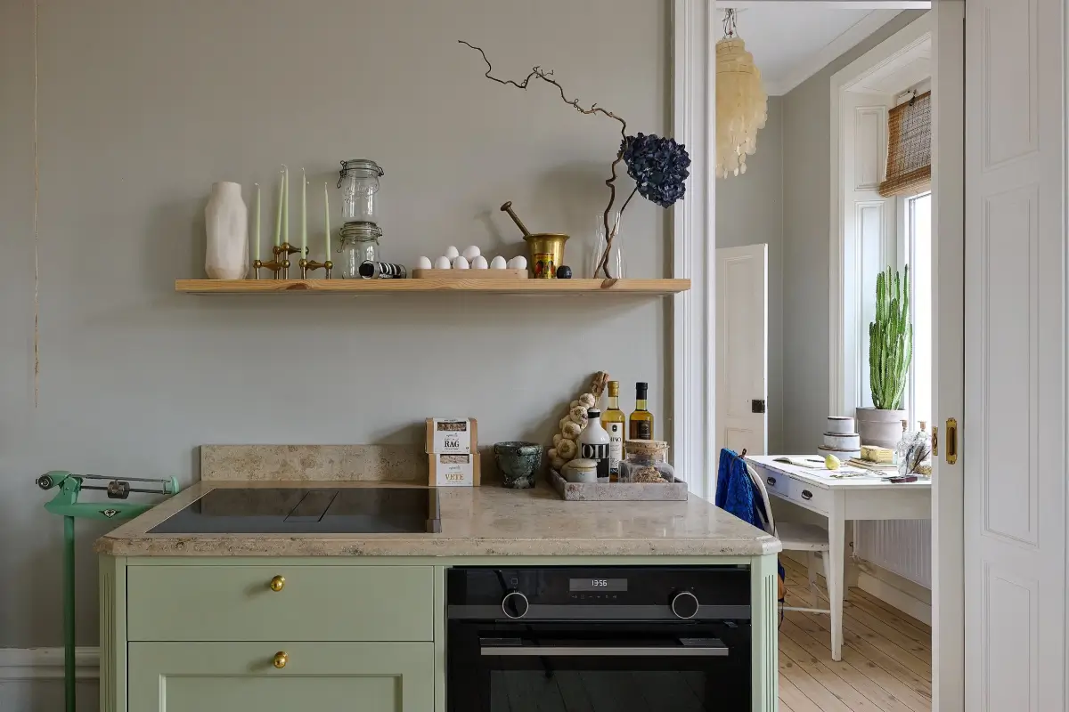 A Classic Stockholm Family Apartment with a Separate Studio 13 kitchen detail