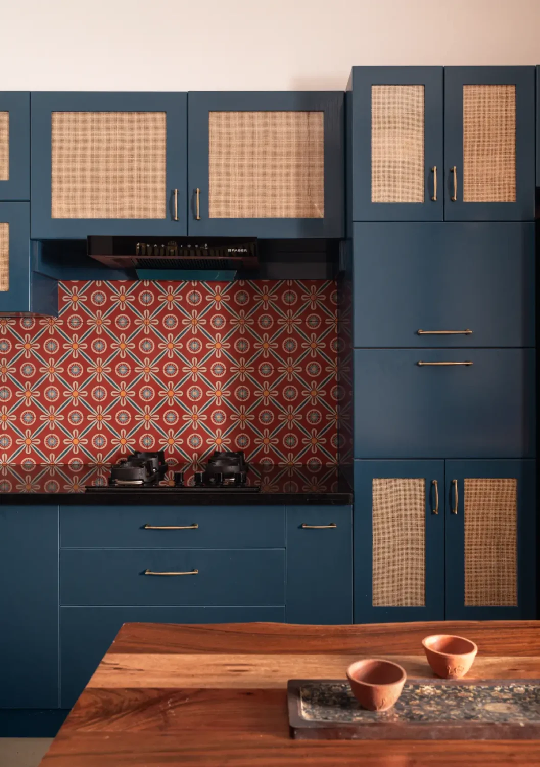 A South Indian Family Home Where Heritage Meets Bold Color Choices 9 kitchen detail
