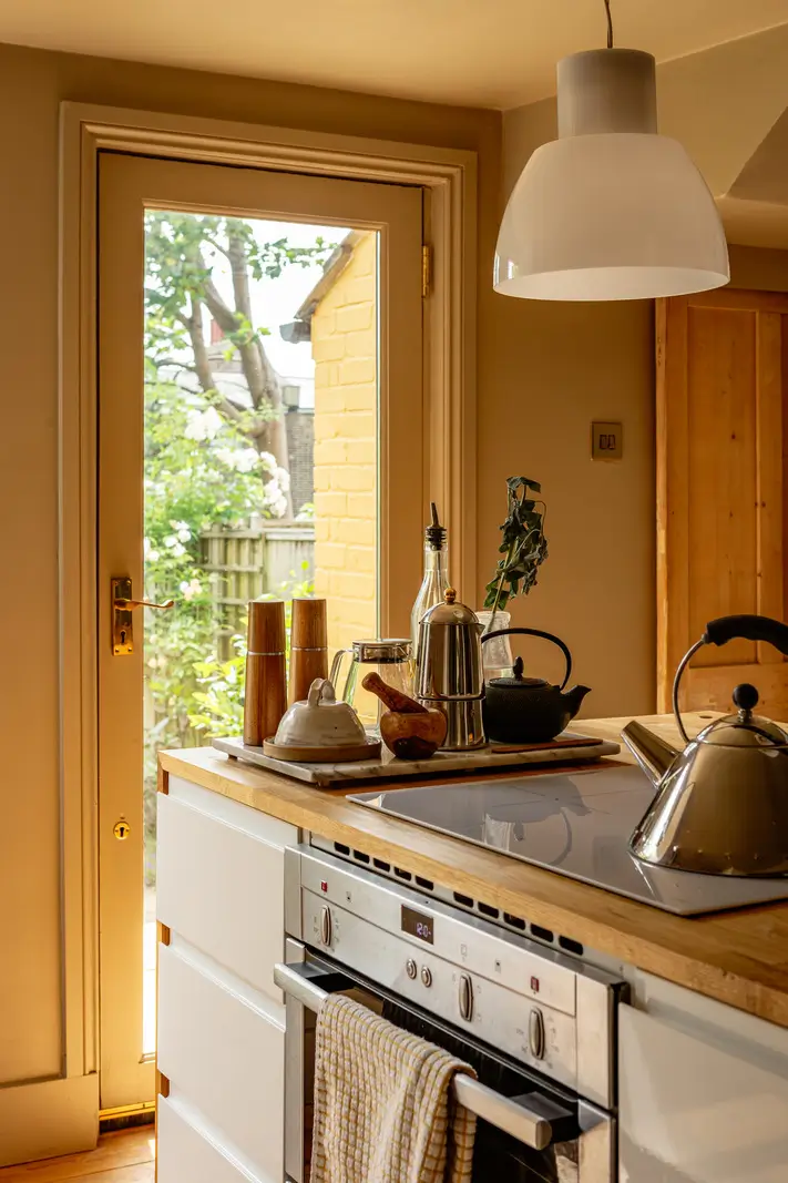 A Muted Color Palette and Original Details in a Victorian Terrace House 4 kitchen island detail