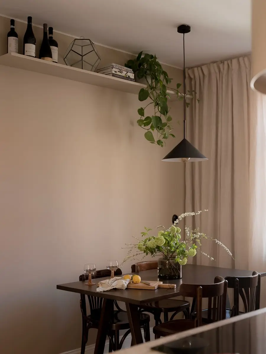 Neutral Shades and Period Elements in a Scandi Apartment 20 kitchen table